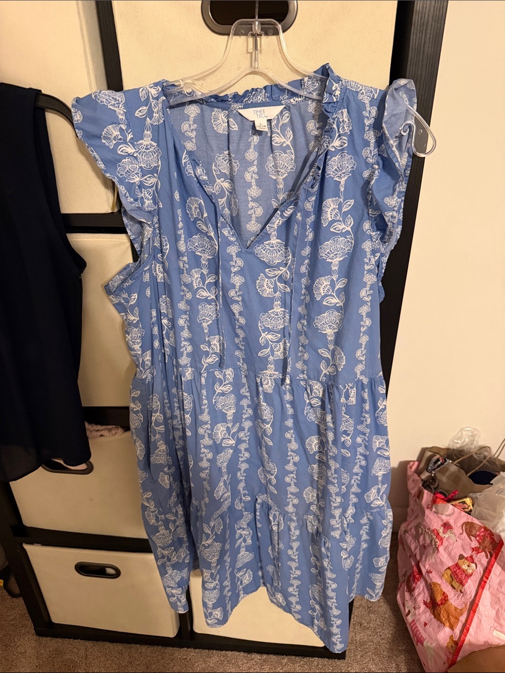 Time and Tru Blue Flutter Women’s Dress